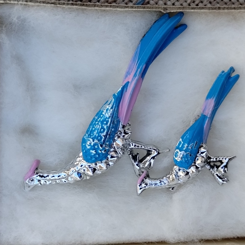 Roadrunner Brooch Set southwest western scatter pins